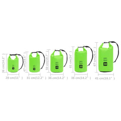 vidaXL Dry Bag Green 5.3 gal PVC