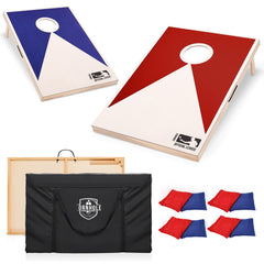 Solid Wood Premium Cornhole Set - 3 Feet x 2 Feet Game Boards, Includes Set of 8 Corn Hole Toss Bags