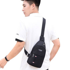 Men's Oxford Fabric Chest Bag Shoulder Crossbody Bag Canvas Backpack