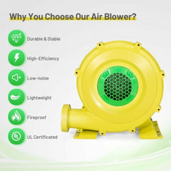 1100W Air Blower Inflatable Blower for Inflatable Bounce House - Color: Yellow