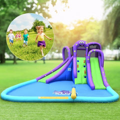 Inflatable Water Park Mighty Bounce House with Pool and 780W Blower