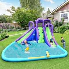 Inflatable Water Park Mighty Bounce House with Pool and 780W Blower