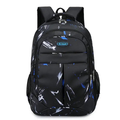 Color: Blue - New Backpack With Large Capacity Lightweight Pressure Relief Backpack Leisure Travel Student Backpack