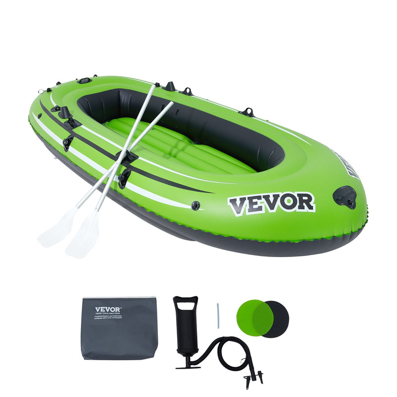 VEVOR Inflatable Boat, 4-Person Inflatable Fishing Boat, Strong PVC Portable Boat Raft Kayak, 45.6