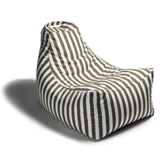 Jaxx Juniper Outdoor Bean Bag Patio Chair, Taupe Stripes