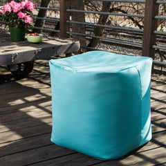 Jaxx Luckie Outdoor Patio Bean Bag Ottoman, Light Blue
