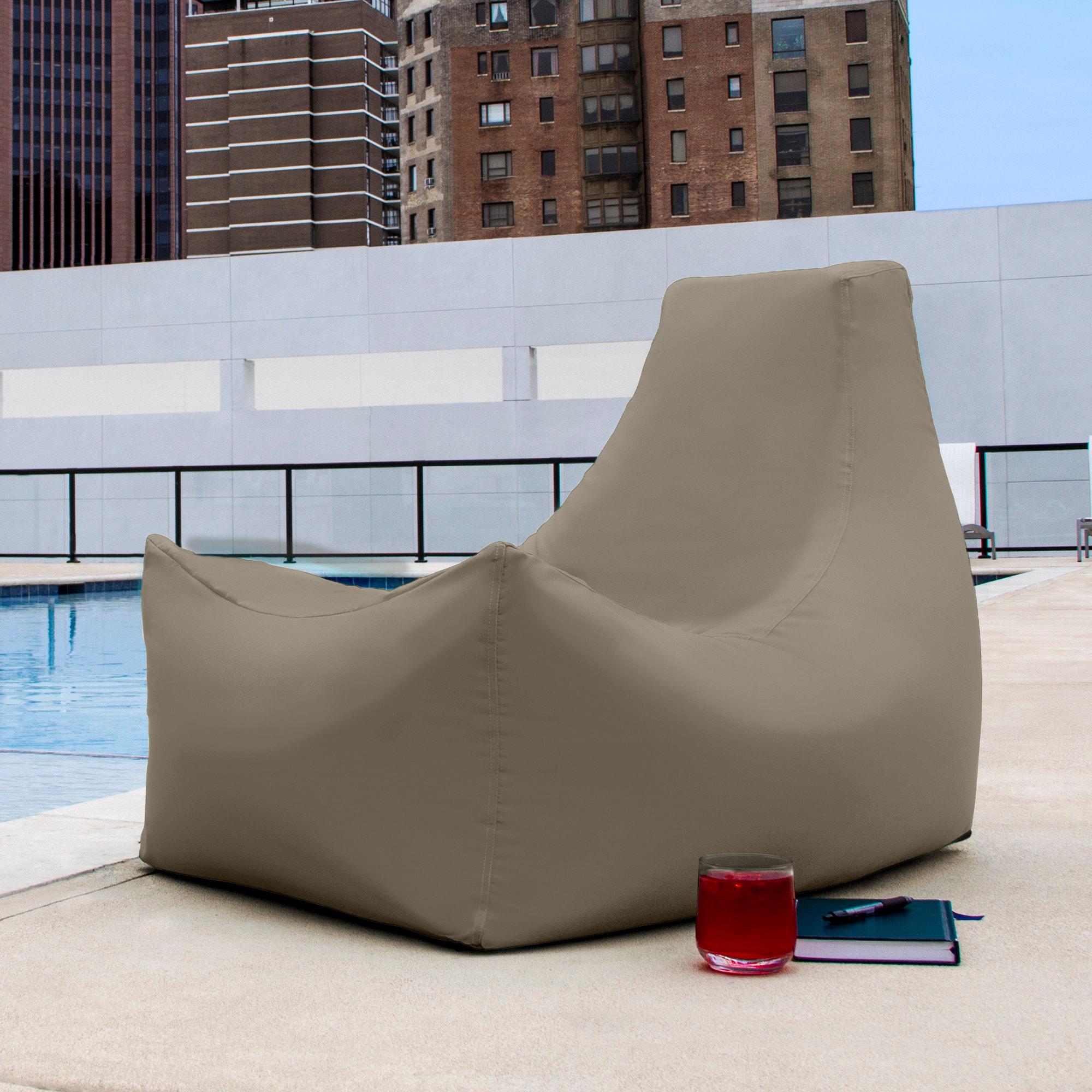 Jaxx Juniper Outdoor Bean Bag Patio Chair, Taupe