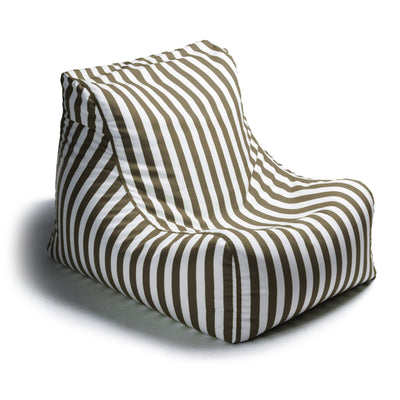 Jaxx Ponce Outdoor Bean Bag Chair, Taupe Stripes
