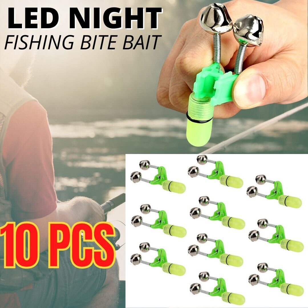 LED Night Fishing Bite Alarm - 10 pack